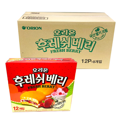 [오리온] 후레쉬베리 딸기 (1box_8갑)